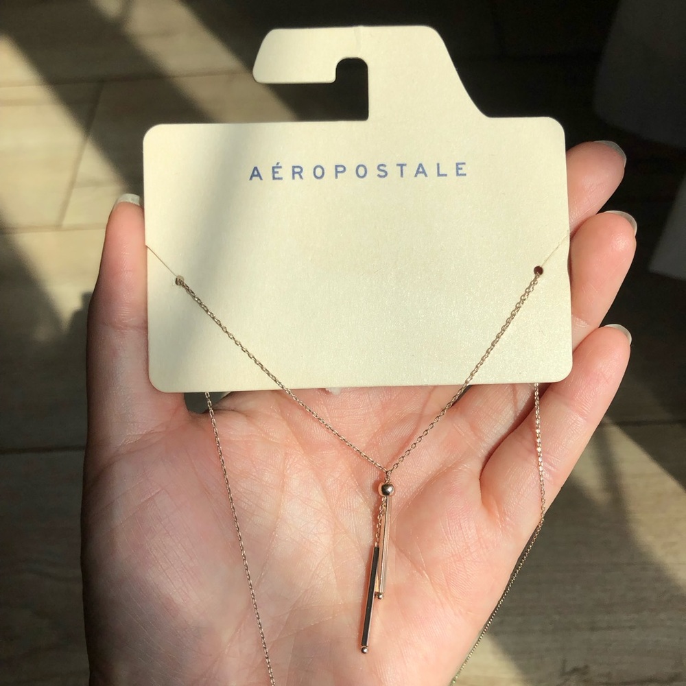 Aeropostale Dainty Gold Pendant Necklace